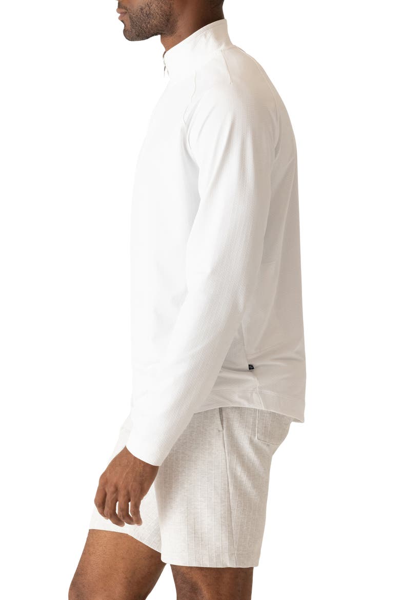Links Jacquard Quarter Zip Pullover, Alternate, color, WHITE