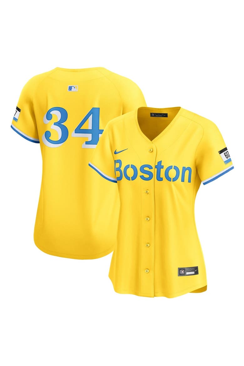 Women's Nike David Ortiz Gold Boston Red Sox City Connect Limited Jersey, Main, color, Gold