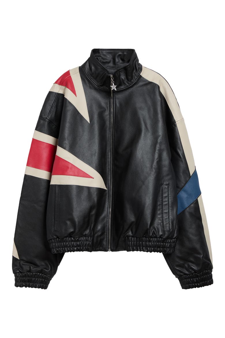 MVP Leather Bomber Jacket, Alternate, color, BLACK PEBBLED LEATHER