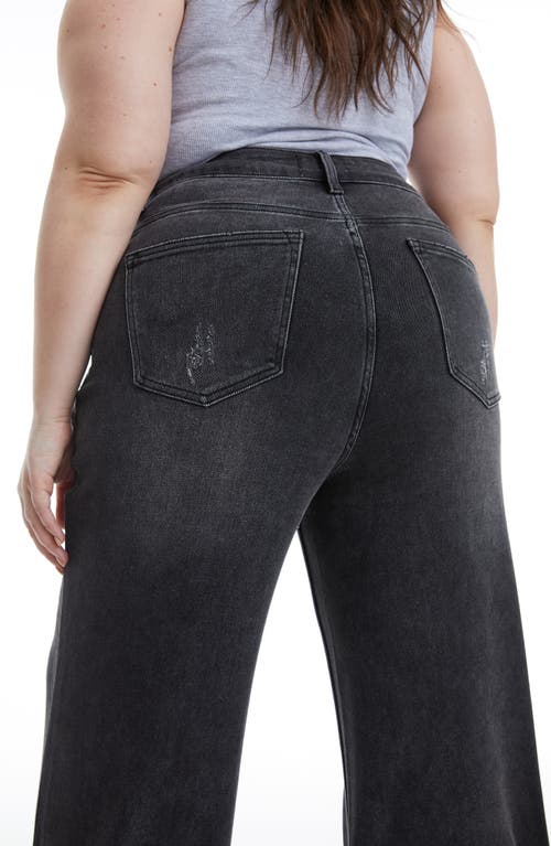 Bayeas High Waist Distressed Wide Leg Jeans