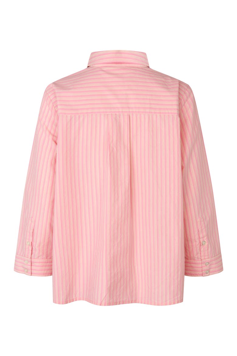 MaIsalina Striped 3/4 Sleeve Shirt, Alternate, color, Rosebloom