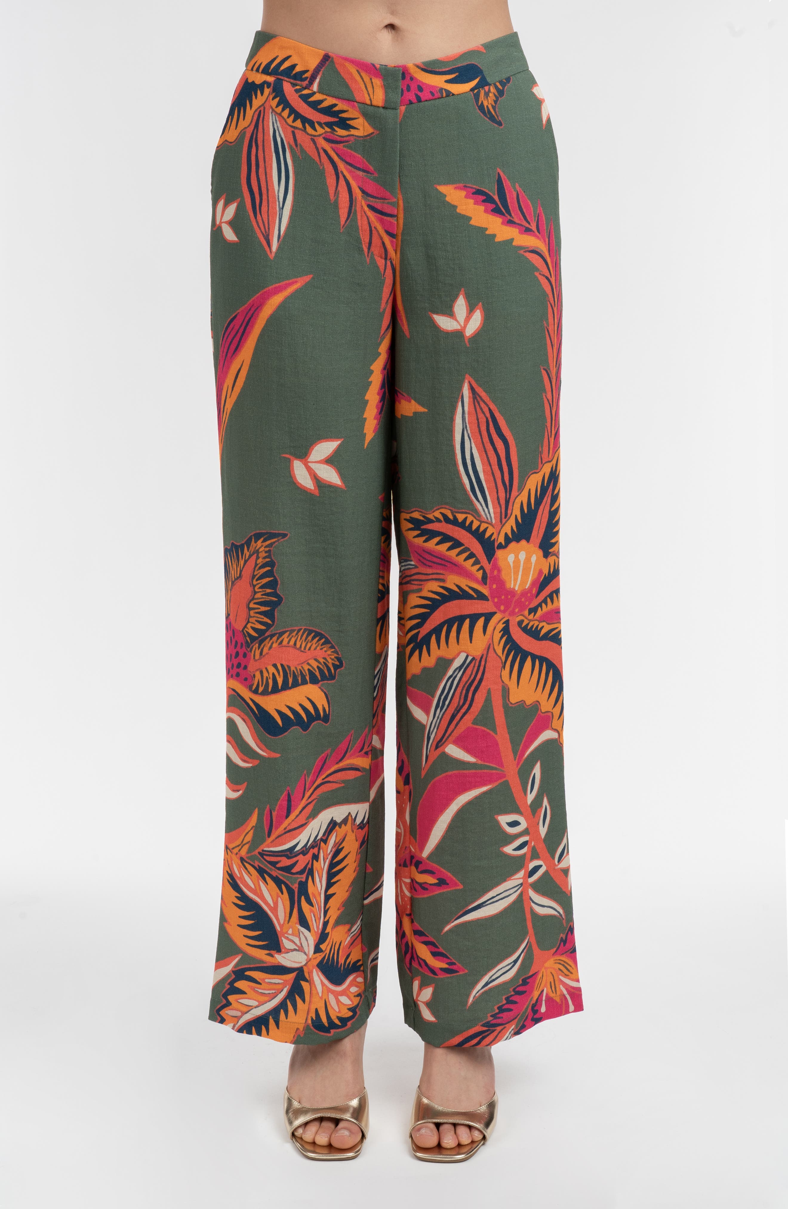 Green Tropical Print