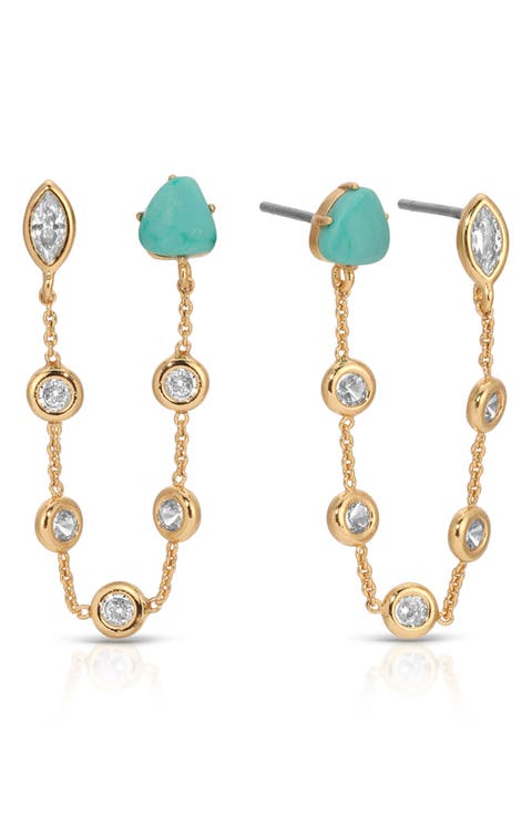 Double Piercing Drop Earrings