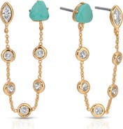 Ettika Double Piercing Drop Earrings