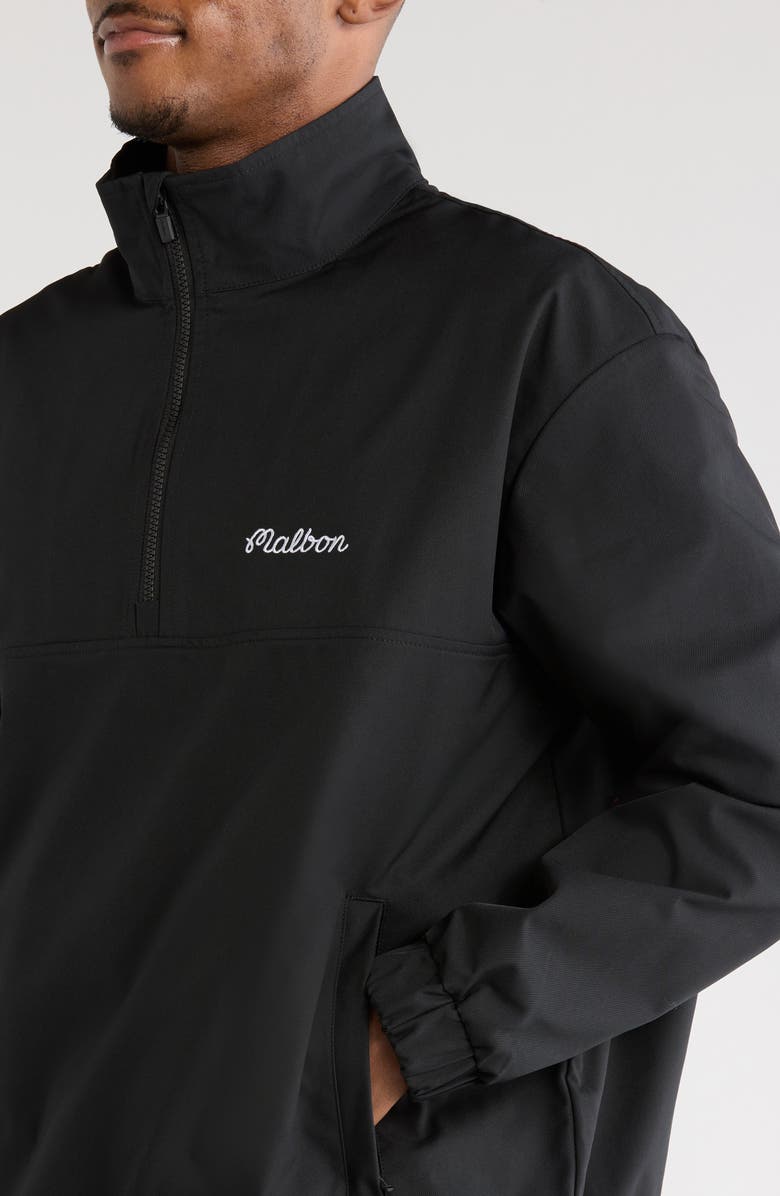 Malbon Golf Noah Quarter Zip Pullover, Alternate, color, Black