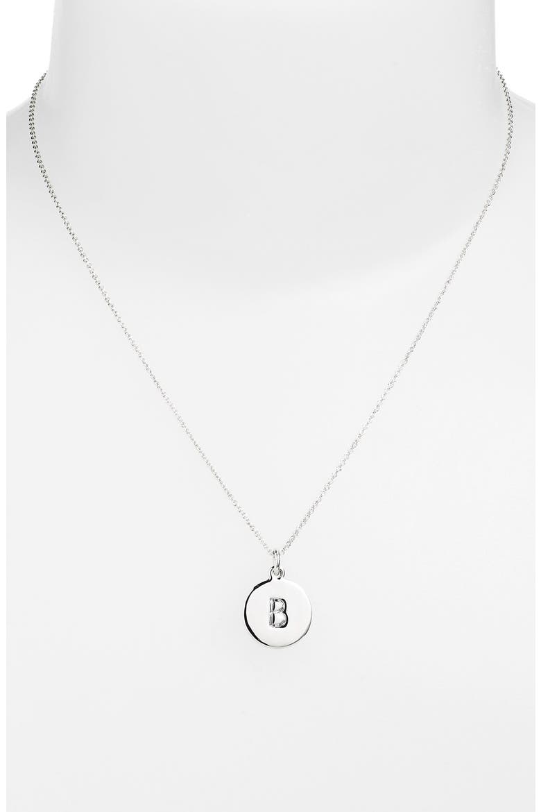 'one in a million' initial pendant necklace, Alternate, color, SILVER B