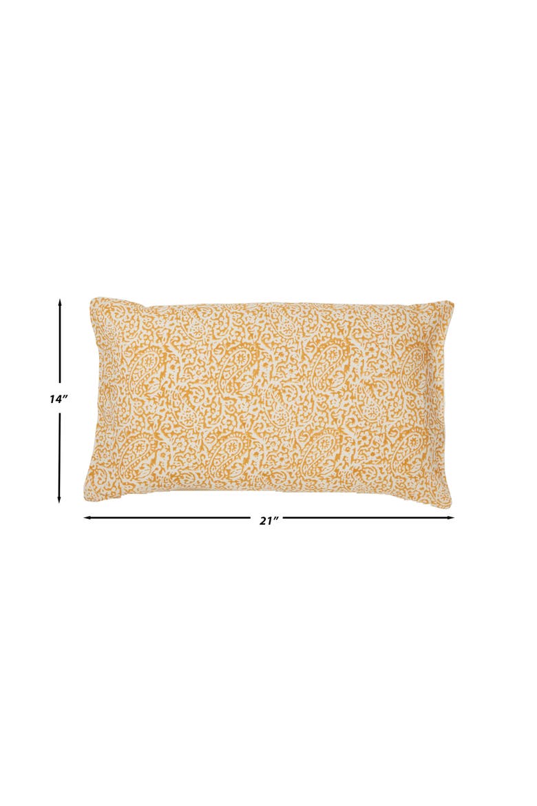 Paisley Block Throw Pillow, Alternate, color, YELLOW MULTI
