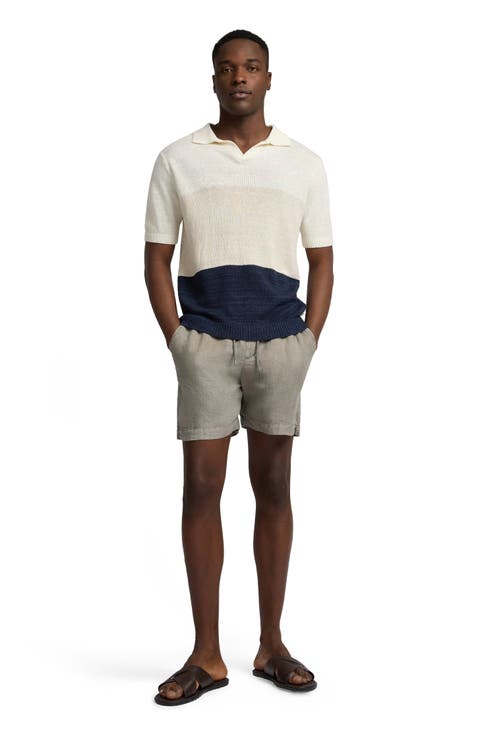 Silk Linen Short Sleeve Johnny Polo