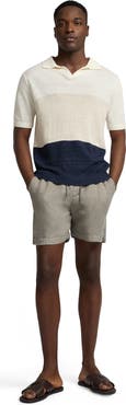 Onia Silk Linen Short Sleeve Johnny Polo