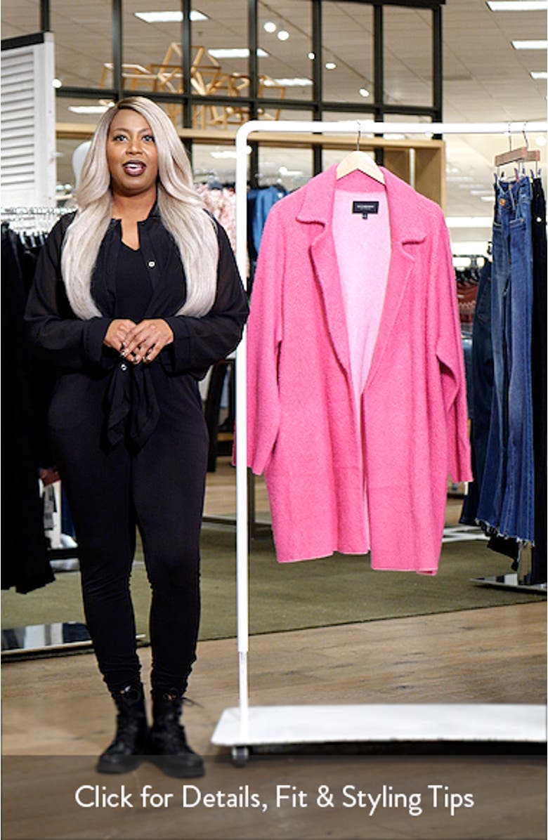 Herringbone Open Front Sweater Coat, sales video thumbnail