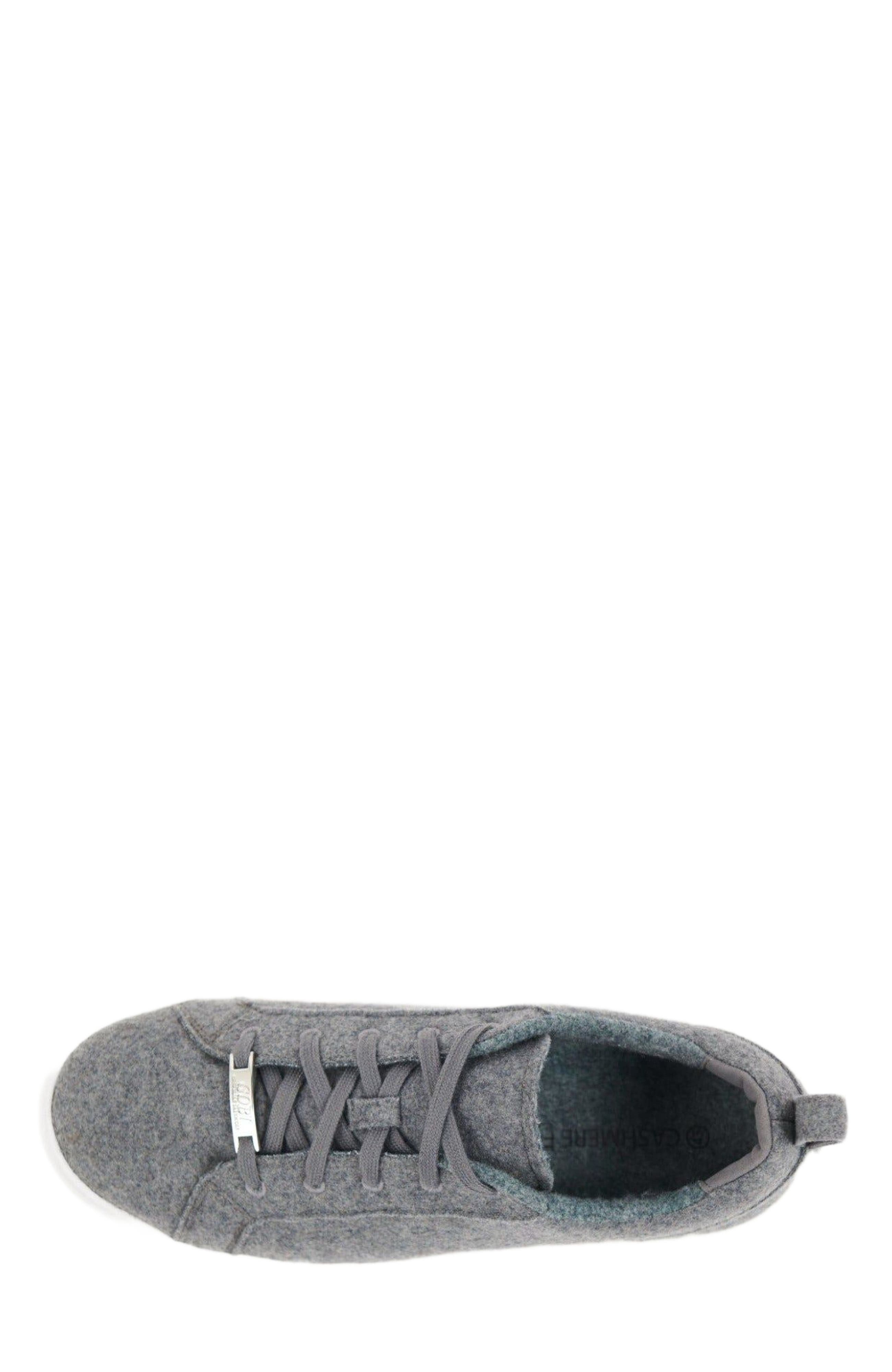 Cashmere Low Ankle Sneakers, Alternate, color, stone gray
