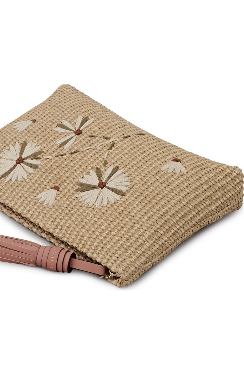 Radley Picton Place - Raffia Medium Ziptop Woven Pouch, Alternate, color, Natural