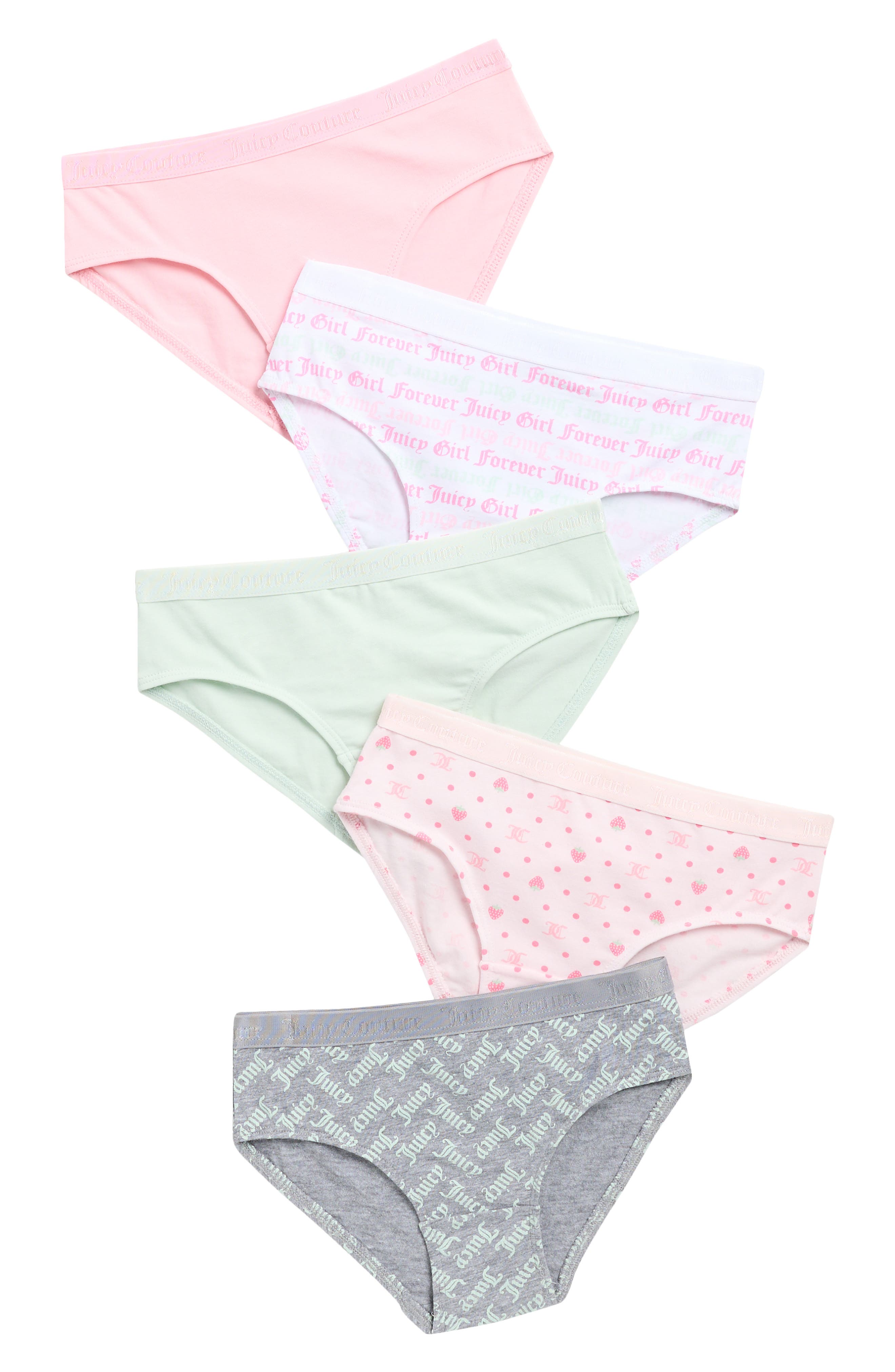 Kids' 5-Pack Stretch Cotton Bikini Briefs