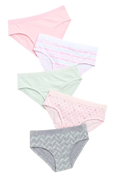 Kids' 5-Pack Stretch Cotton Bikini Briefs