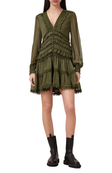Zora Long Sleeve Tiered Dress