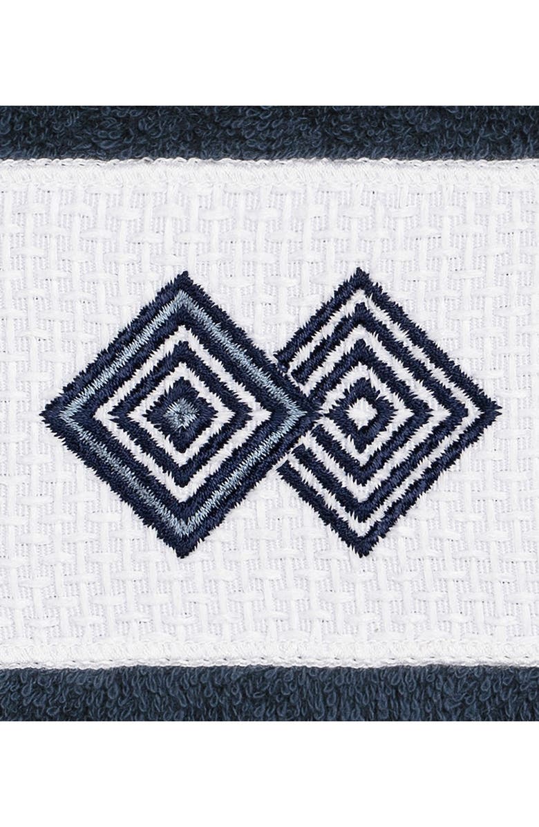 Linum Home Textiles Noah Embellished Washcloth - Set of 2 - Midnight Blue, Alternate, color, Midnight Blue