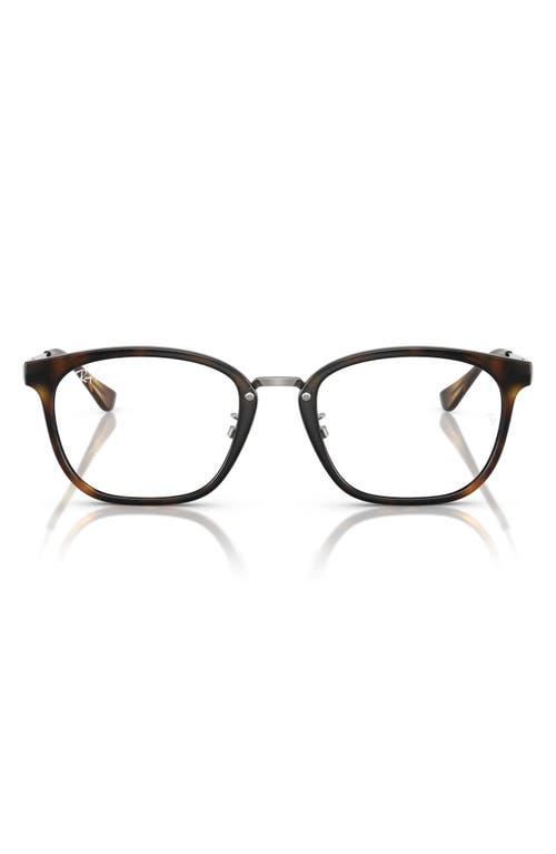 Ray Ban Ray-ban 51mm Square Optical Glasses In Havana