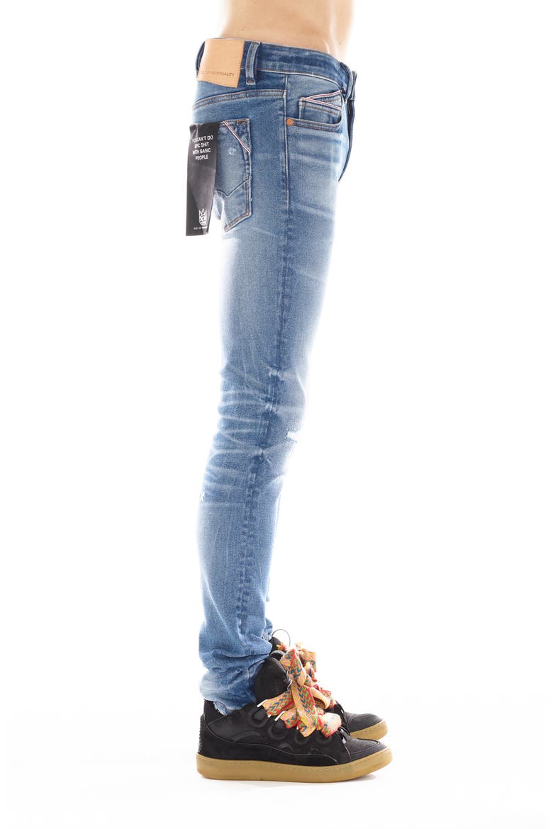 Punk Ripped Super Skinny Jeans, Alternate, color, REID