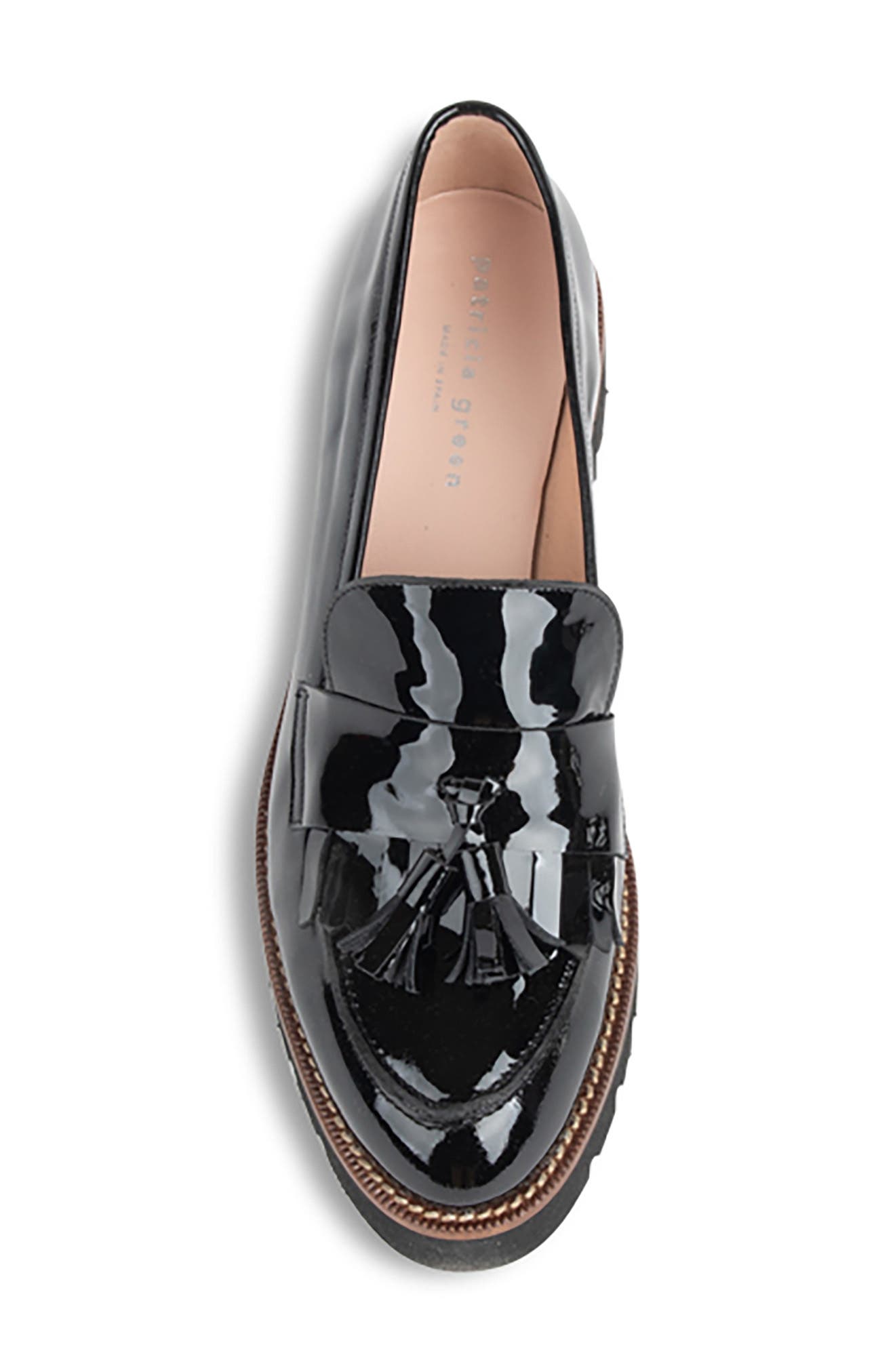 Beckham Tassel Lug Loafer, Alternate, color, BLACK PATENT