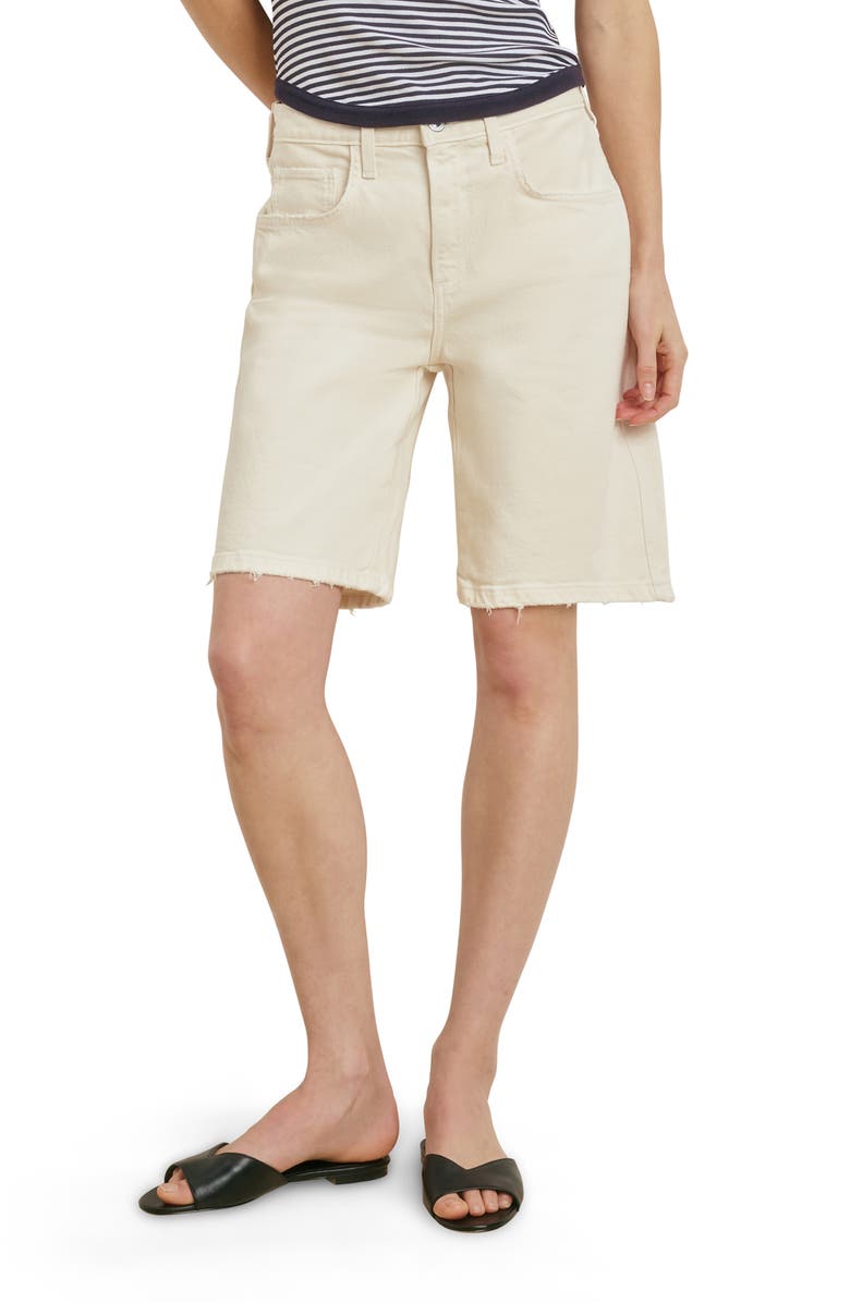 Favorite Daughter The Tommy Bermuda Denim Shorts, Main, color, Gardenia