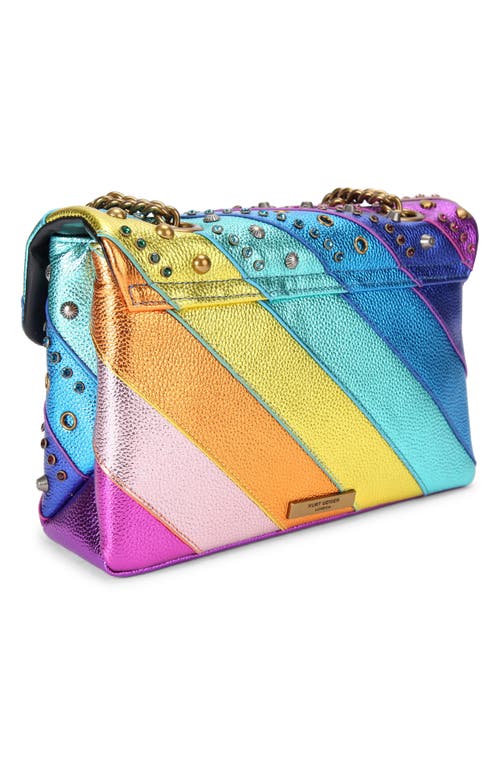 Kurt Geiger London Kensington Studded Shoulder Bag In Purple