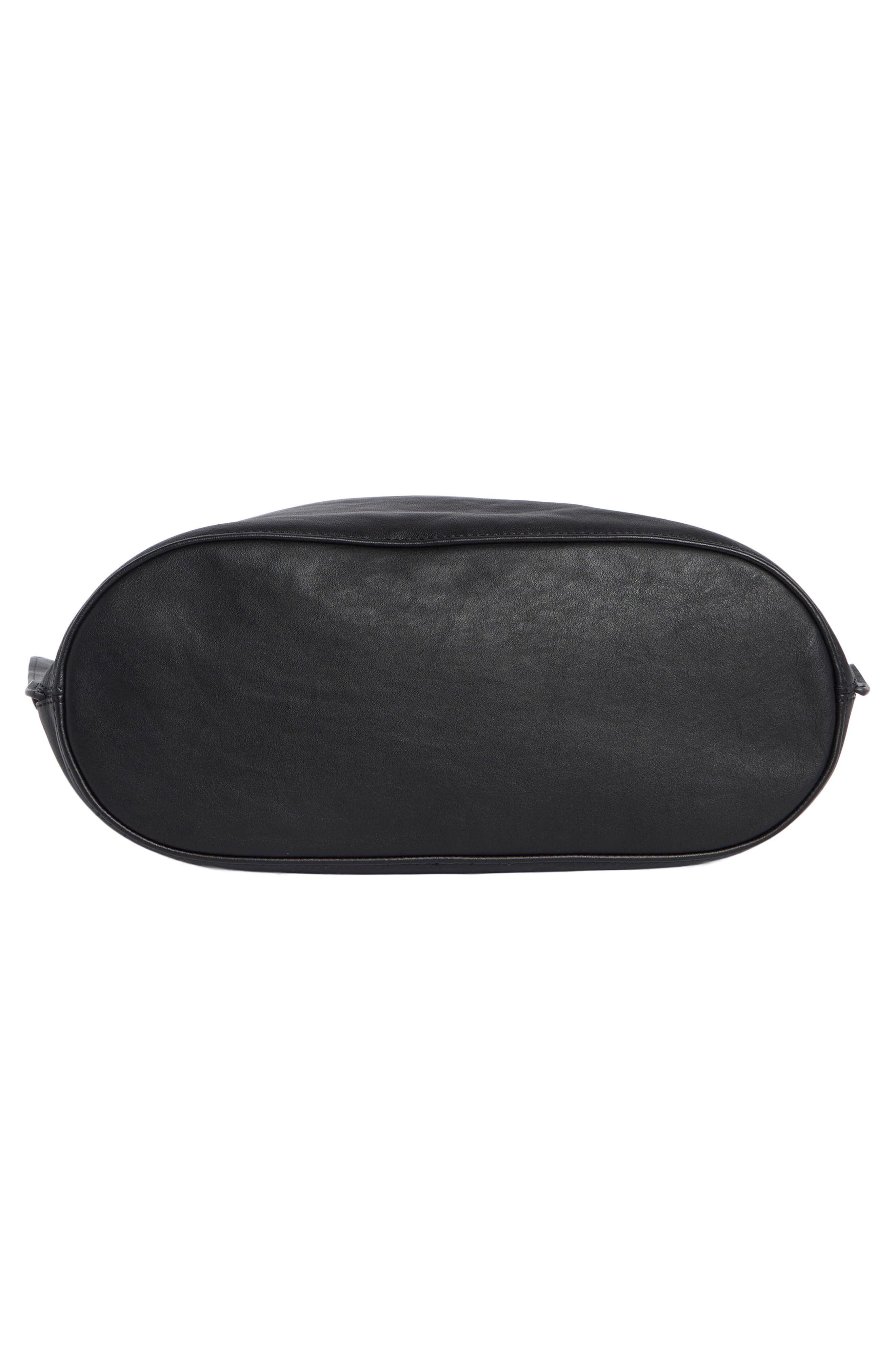3D Leather Hobo, Alternate, color, BLACK