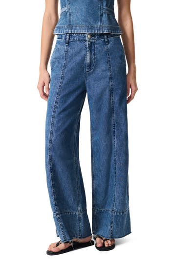 Rag & Bone Featherweight Arianna Palazzo Jeans In Blue