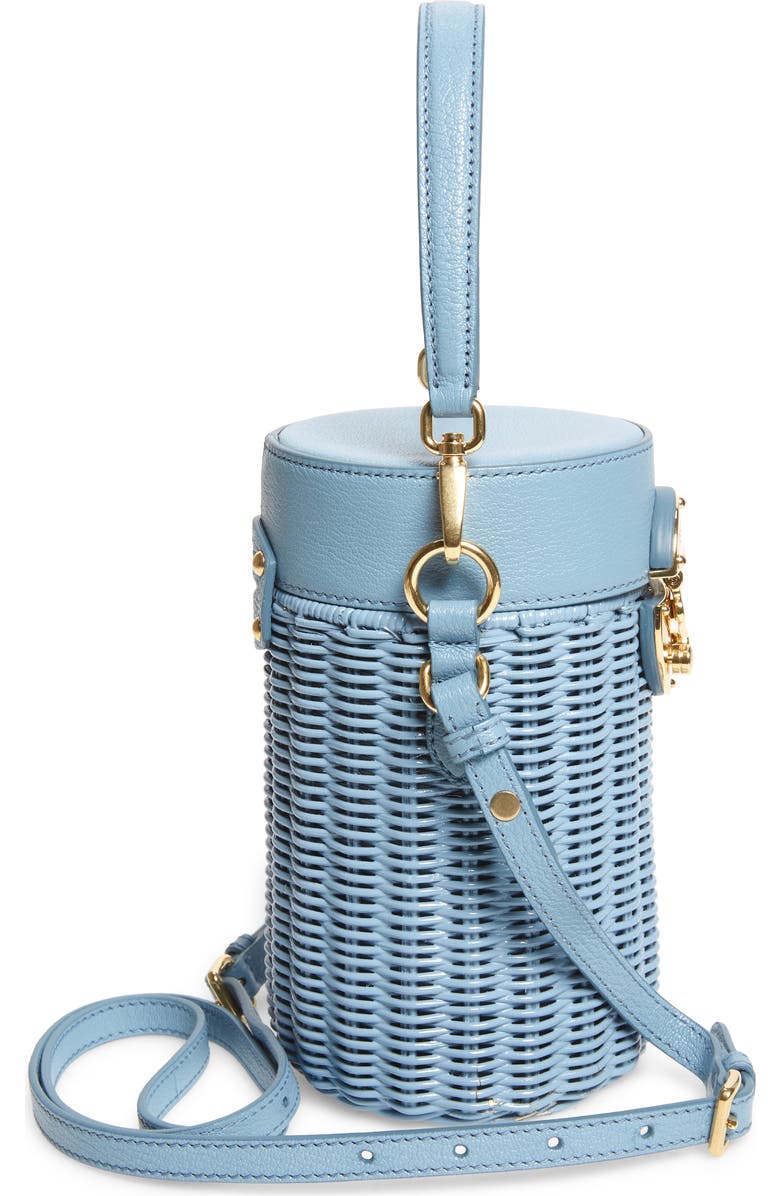 Miu Miu Wicker Canteen Crossbody Bag, Alternate, color,