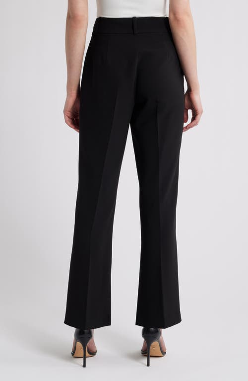Shop Elie Tahari The Paisleigh Split Hem Pants In Noir