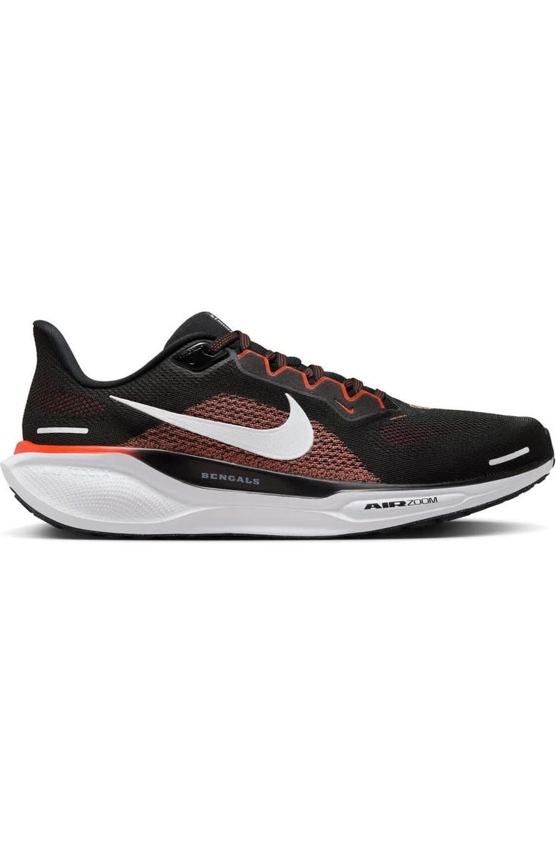 Nike Unisex Nike Black Cincinnati Bengals Zoom Pegasus 41 Running Shoes, Alternate, color, Black