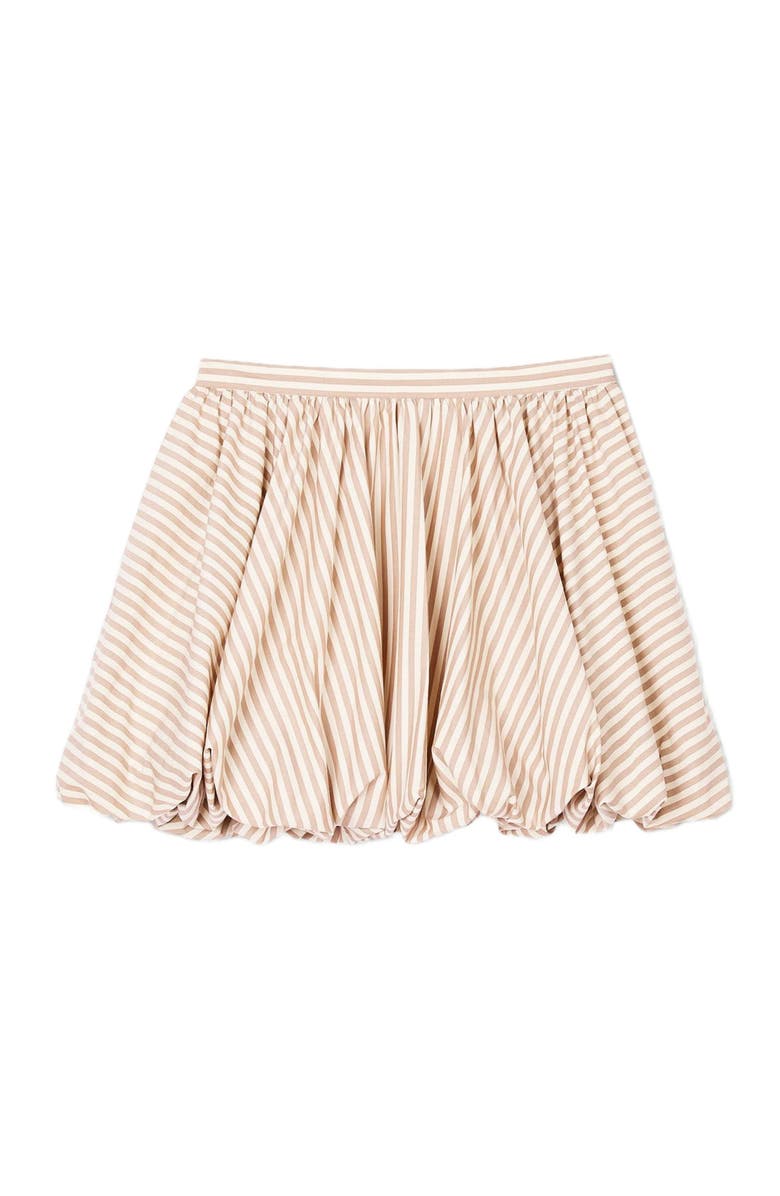 SANDRO Striped bubble skirt, Alternate, color, Sand / Camel