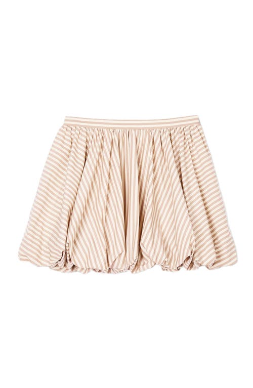Sandro Cotton Stripe Mini Skirt In Neutral