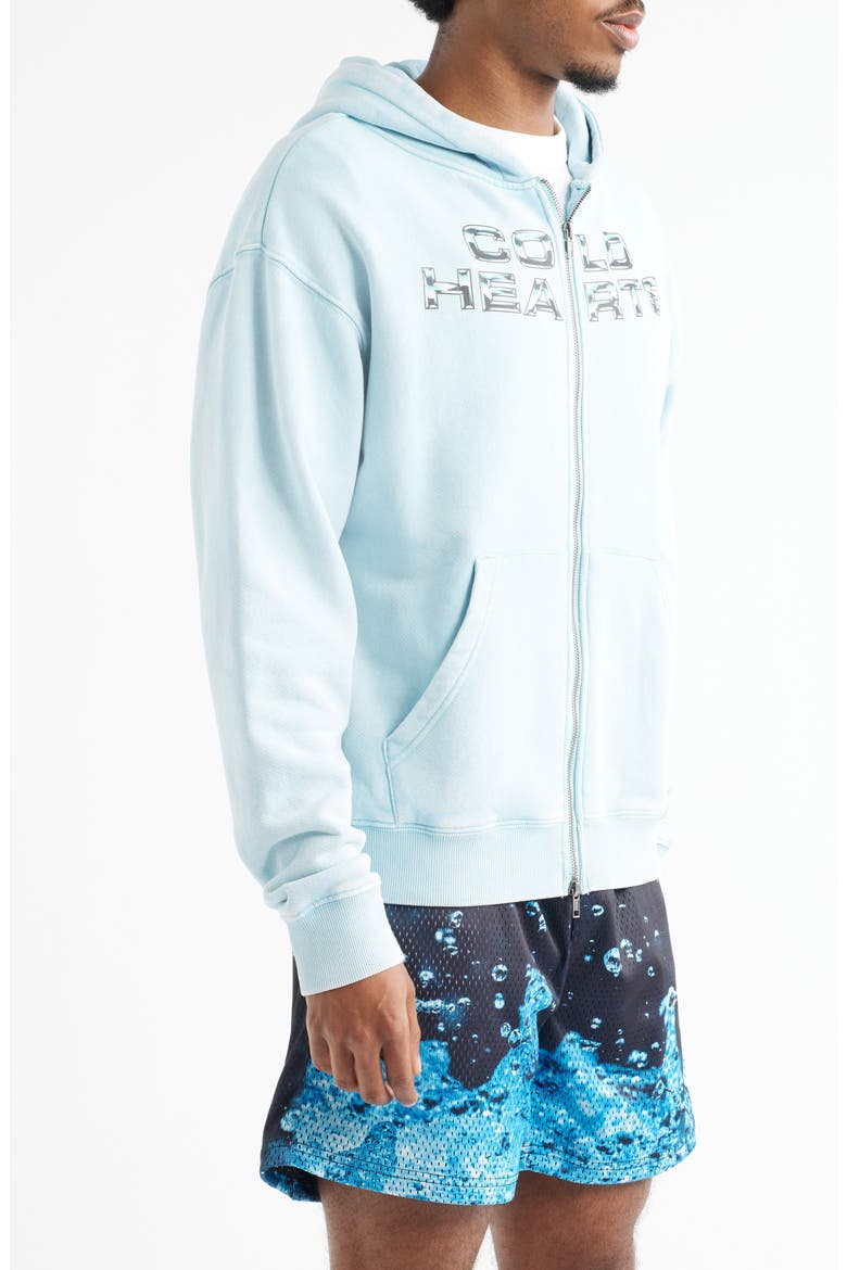 Cold Hearts Badge Zip Hoodie, Alternate, color, BLUE
