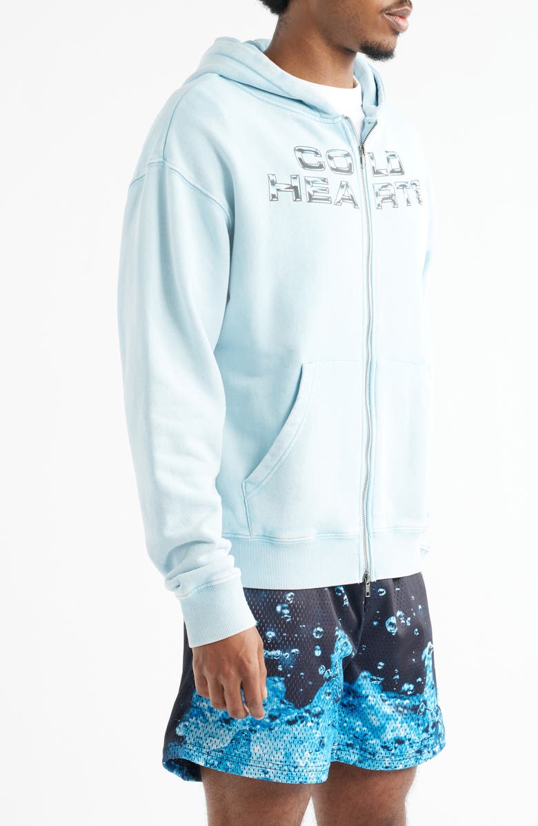 OVERTIME Cold Hearts Badge Zip Hoodie, Alternate, color, Blue