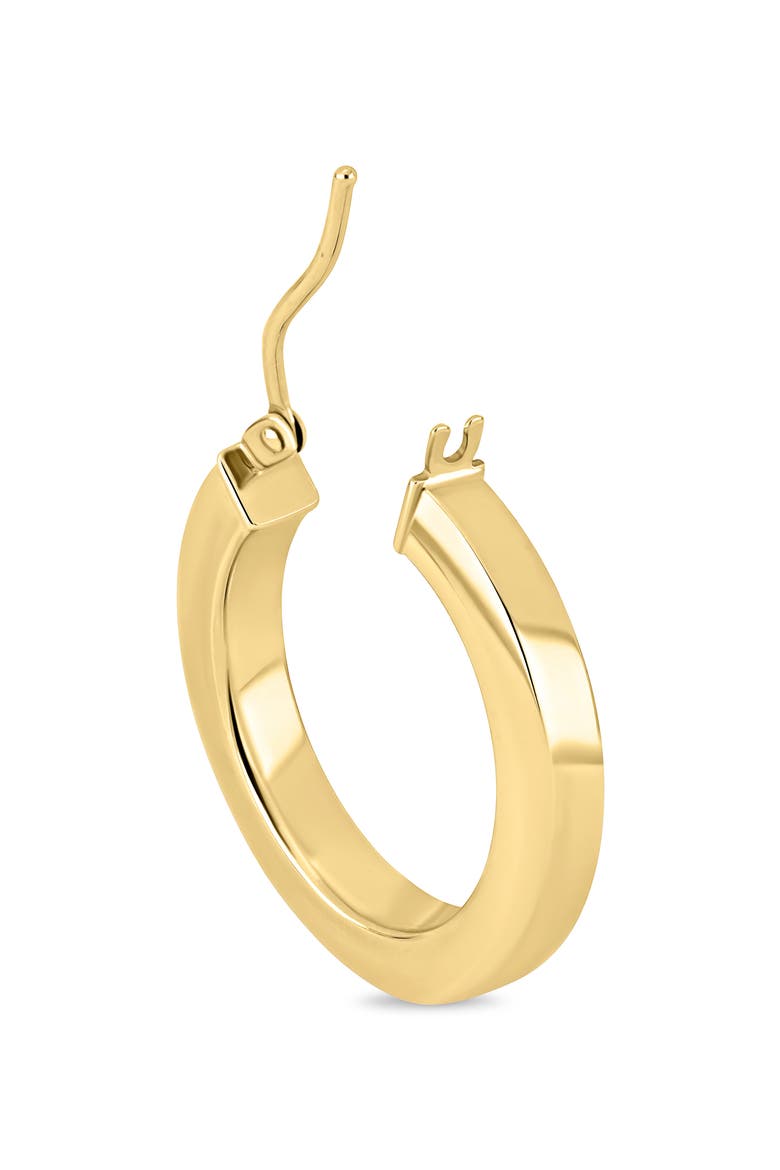 14K Gold Square Tube Hoop Earrings, Alternate, color, YELLOW