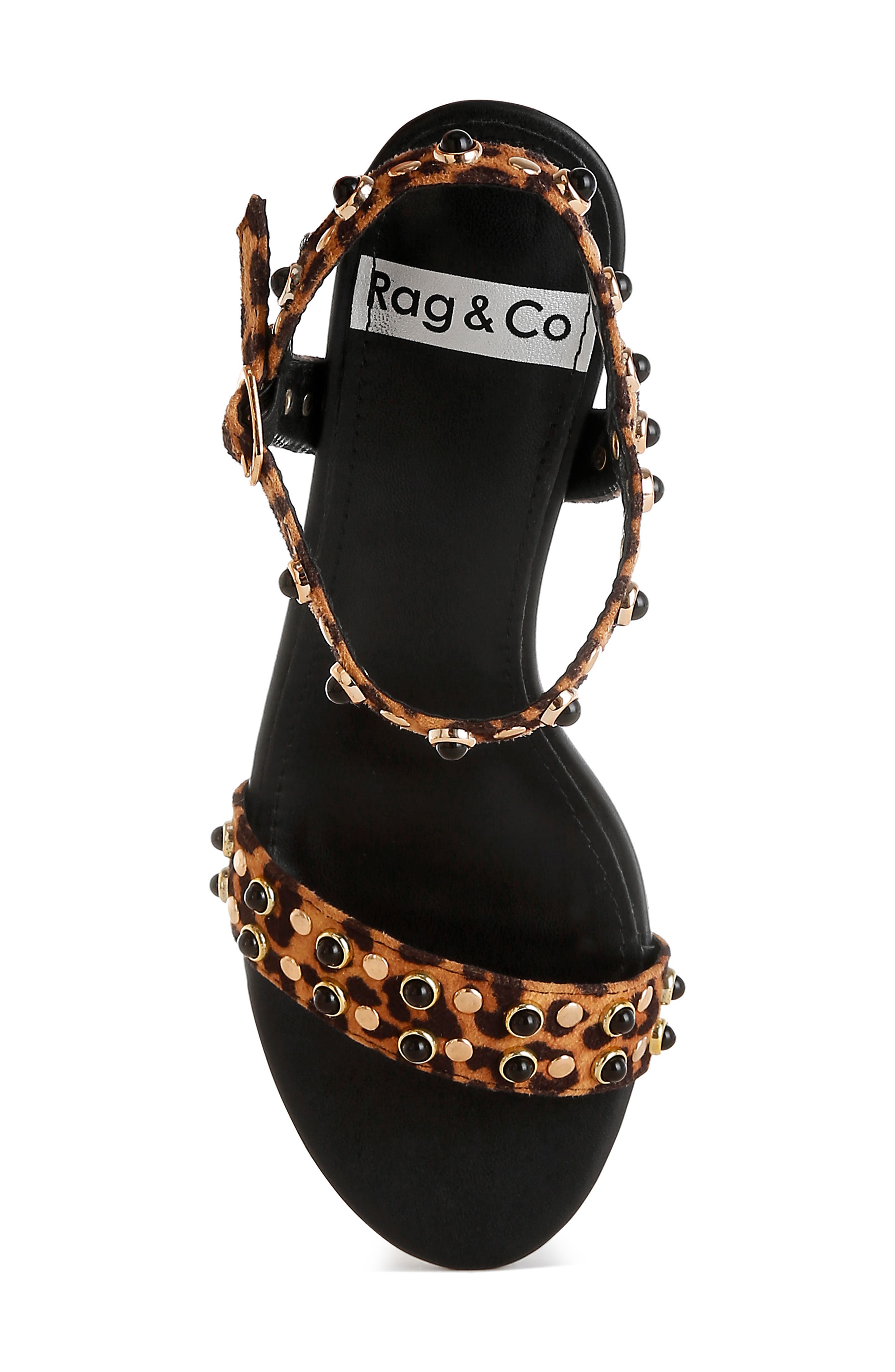 Rag & Co Laro Embellished Sandal, Alternate, color, Leopard