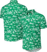 Reyn Spooner Men's Reyn Spooner Kelly Green New York Jets Throwback Kekai Print Button-Up Shirt