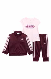 adidas Logo T-Shirt, Tricot Jacket & Joggers Set