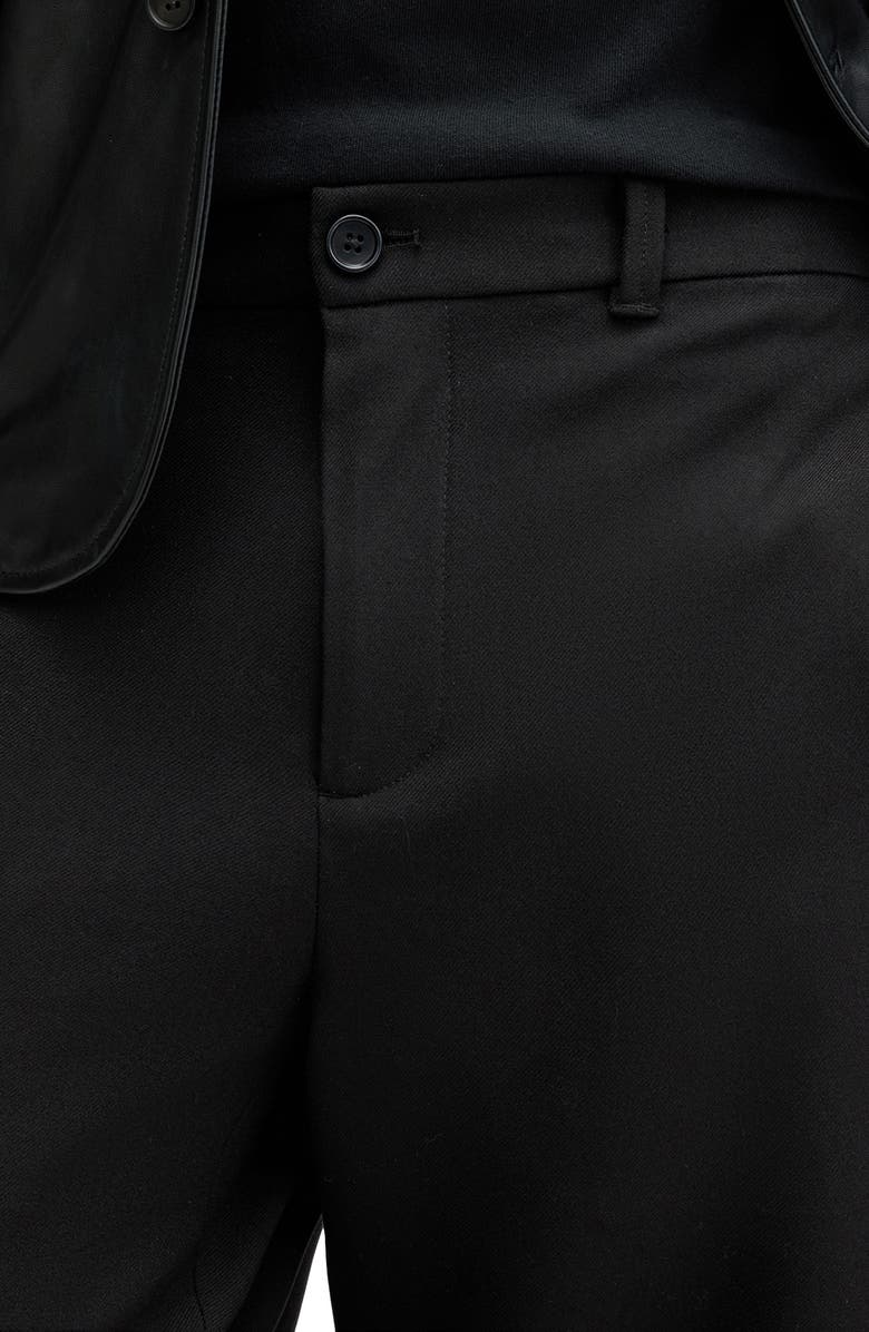 AllSaints Halla Straight Leg Twill Pants, Alternate, color, Black