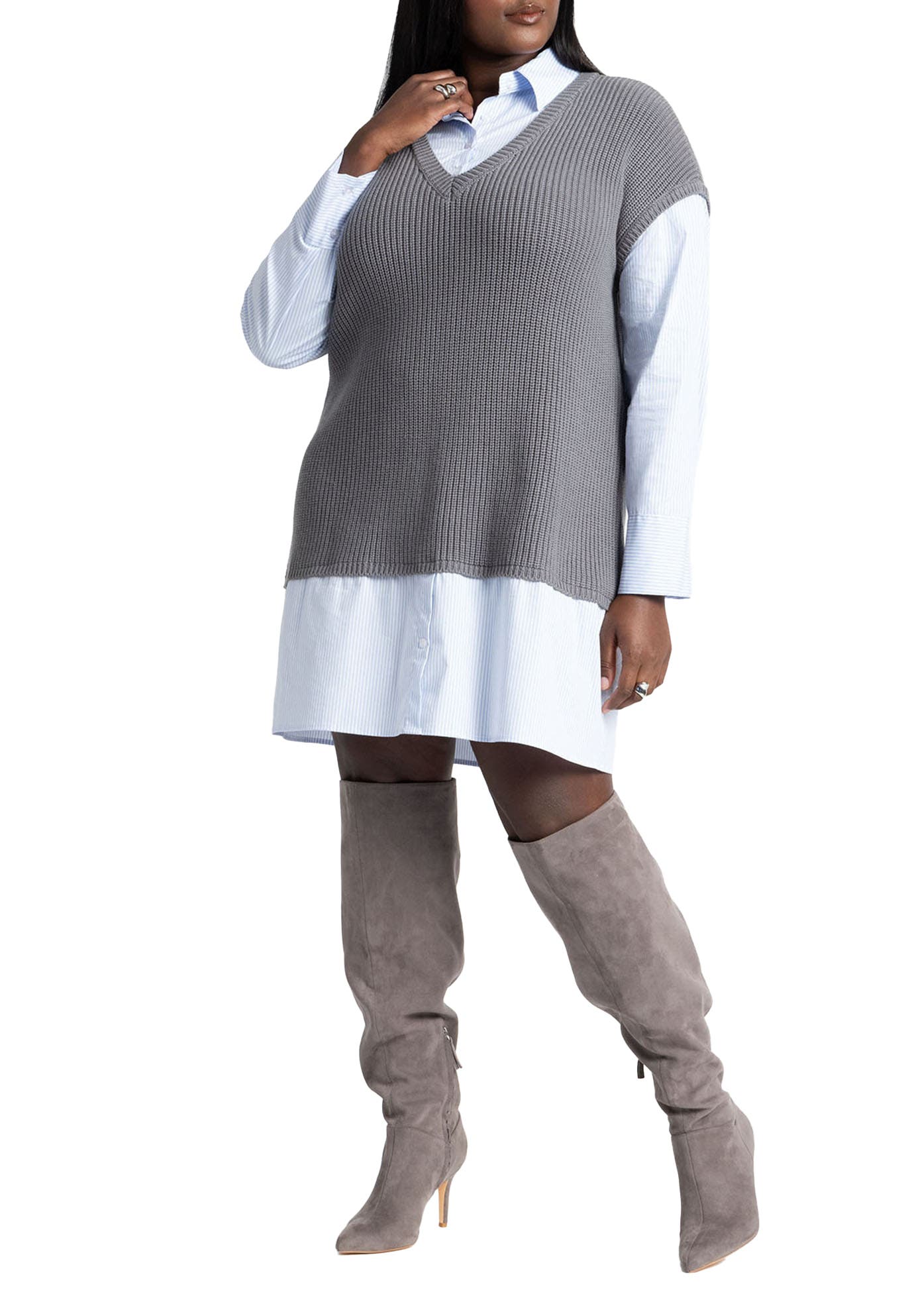 Twofer Shirt Dress