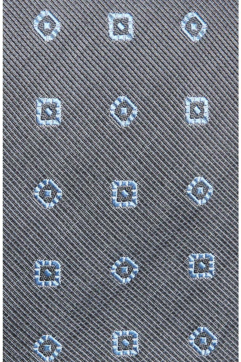 Geometric Silk Tie, Alternate, color, GREY