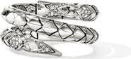 John Hardy Naga Sterling Silver & Diamond Coil Ring