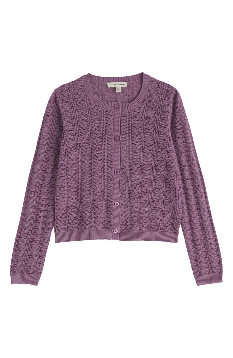 Seasalt Cornwall Willowing Organic Cotton Pointelle Cardigan, Alternate, color,