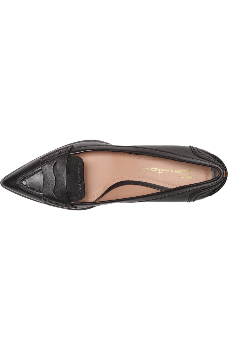 Santoni Women's leather mid-heel pump, Alternate, color, Black