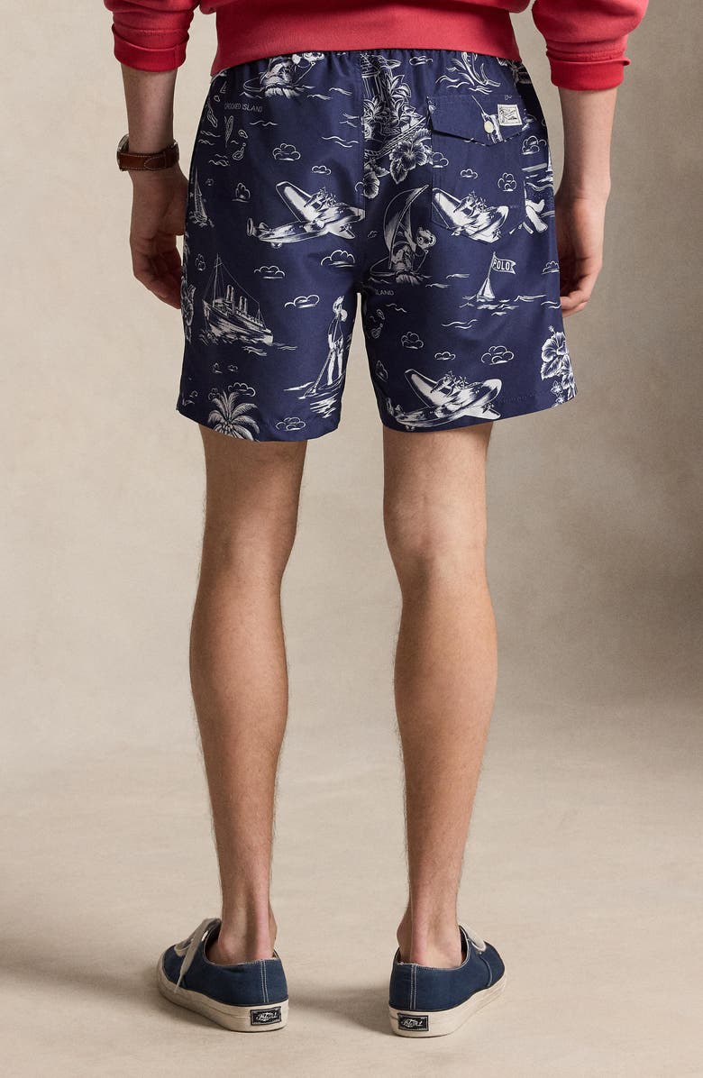 Polo Ralph Lauren Traveler Classic Polo Bear Print Swim Trunks, Alternate, color, Harbor Island Bear
