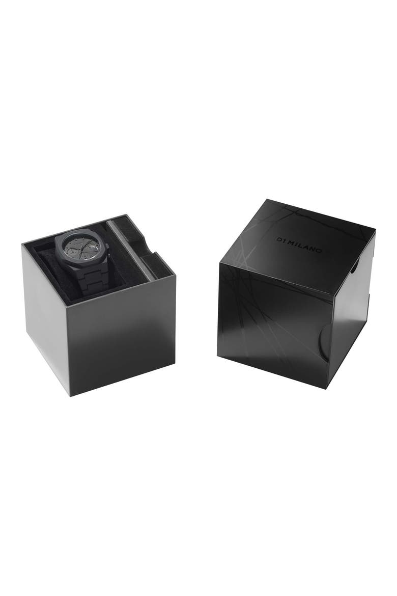 Shadow Polychrono Bracelet Watch, 40.5mm, Alternate, color, BLACK