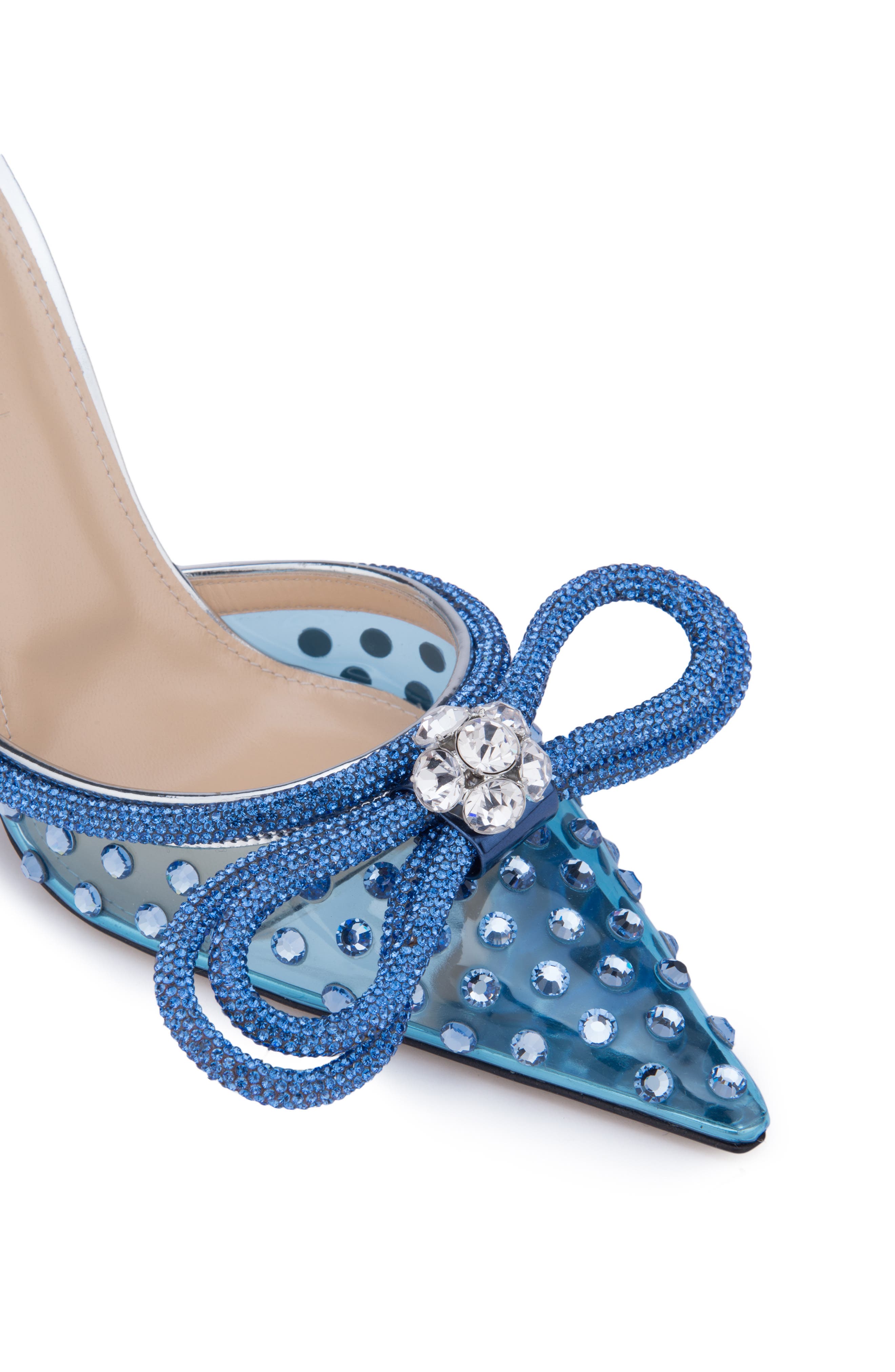Mach & Mach Double Crystal Bow Pointed Toe Mule, Alternate, color, 