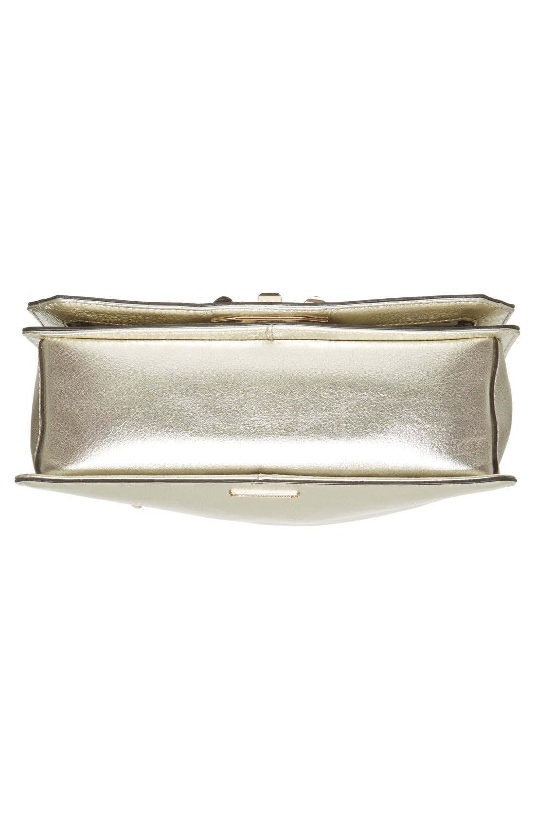 Love Leather Crossbody Bag, Alternate, color, PEWTER/ LIGHT GOLD