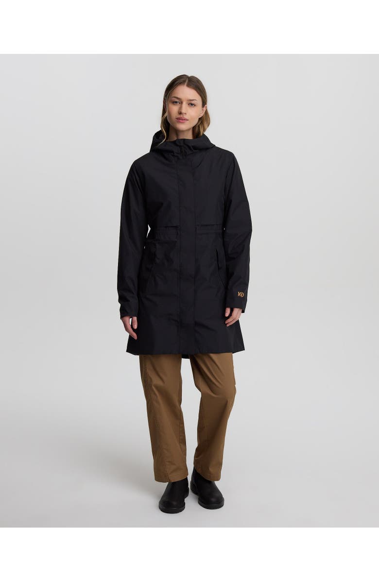 tentree Nimbus Long Rain Jacket, Main, color, Meteorite Black