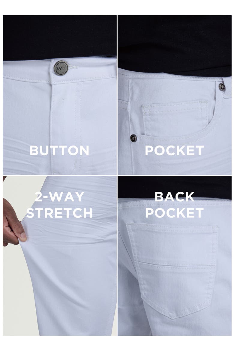 Classic Twill Skinny Jeans, Alternate, color, WHITE